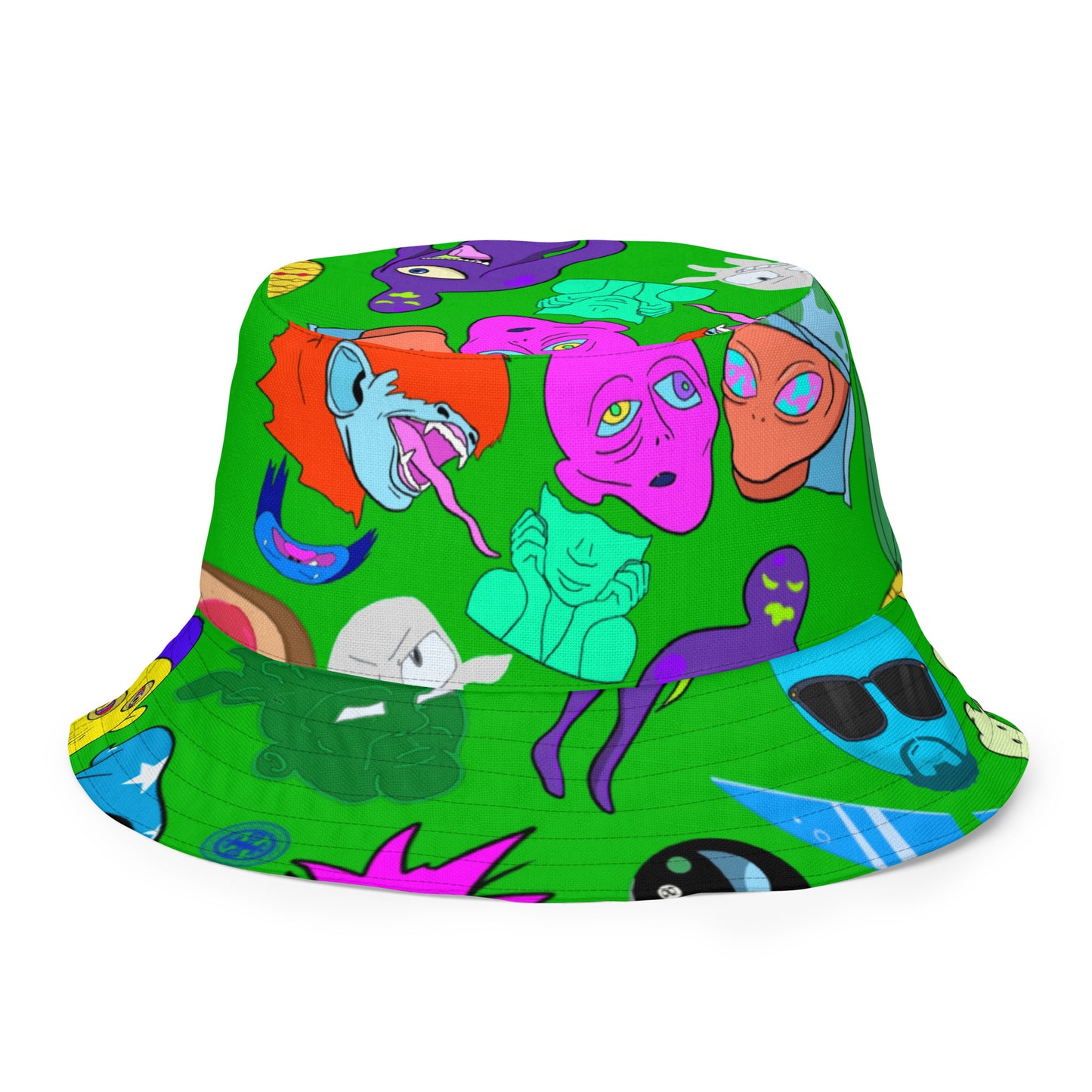 Toon Mind Reversible Bucket Hat (Mean Green)