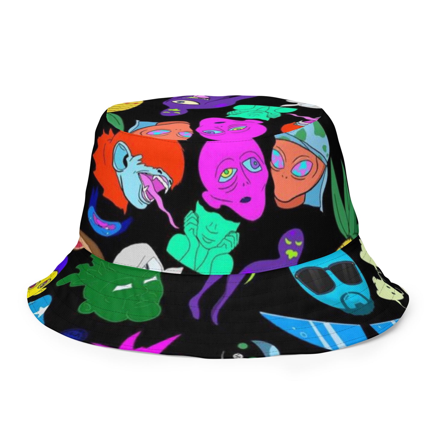 Toon Mind ( Black Out) Reversible bucket hat