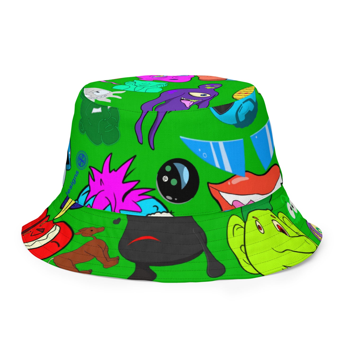 Toon Mind Reversible Bucket Hat (Mean Green)