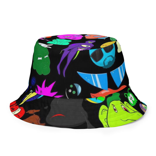 Toon Mind ( Black Out) Reversible bucket hat