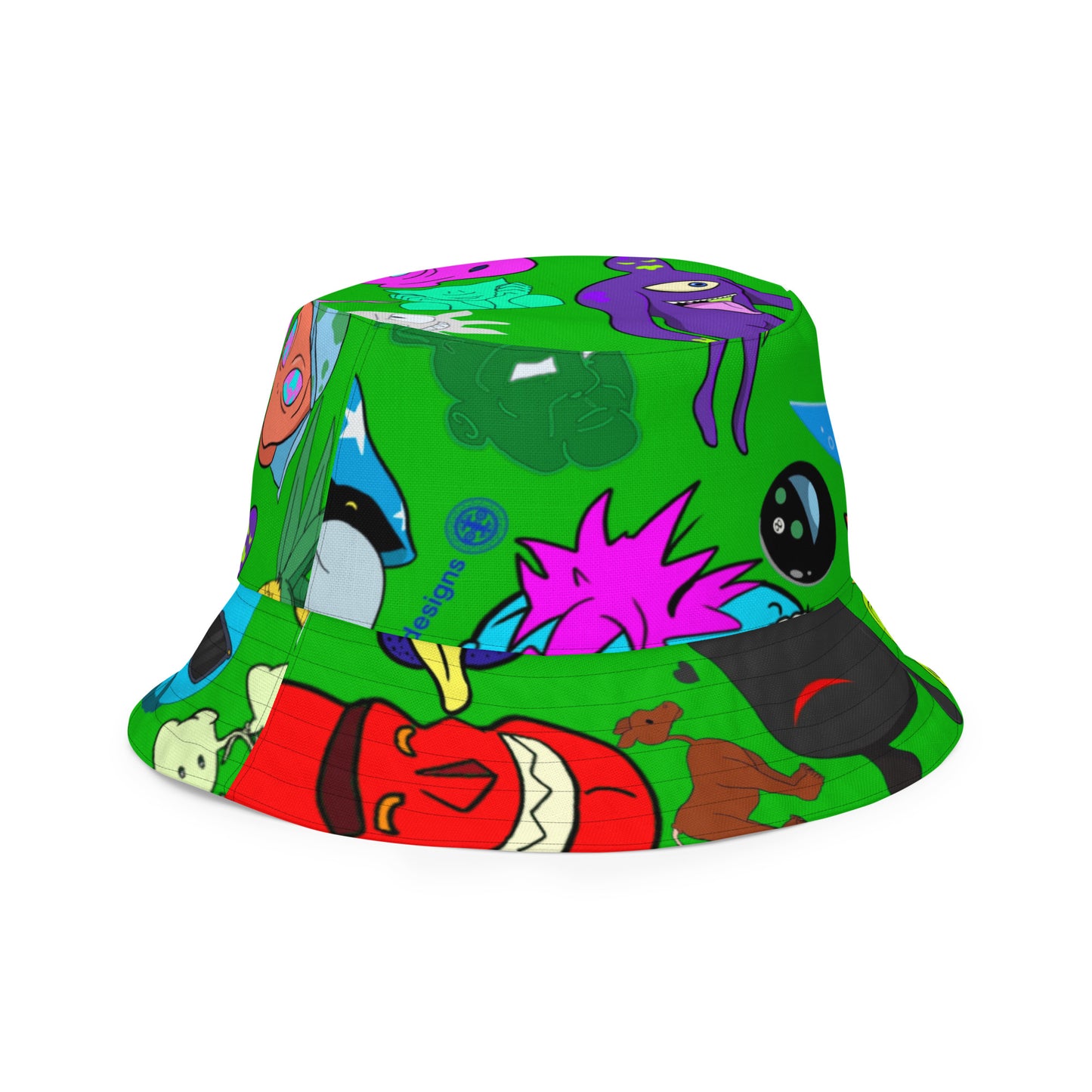 Toon Mind Reversible Bucket Hat (Mean Green)