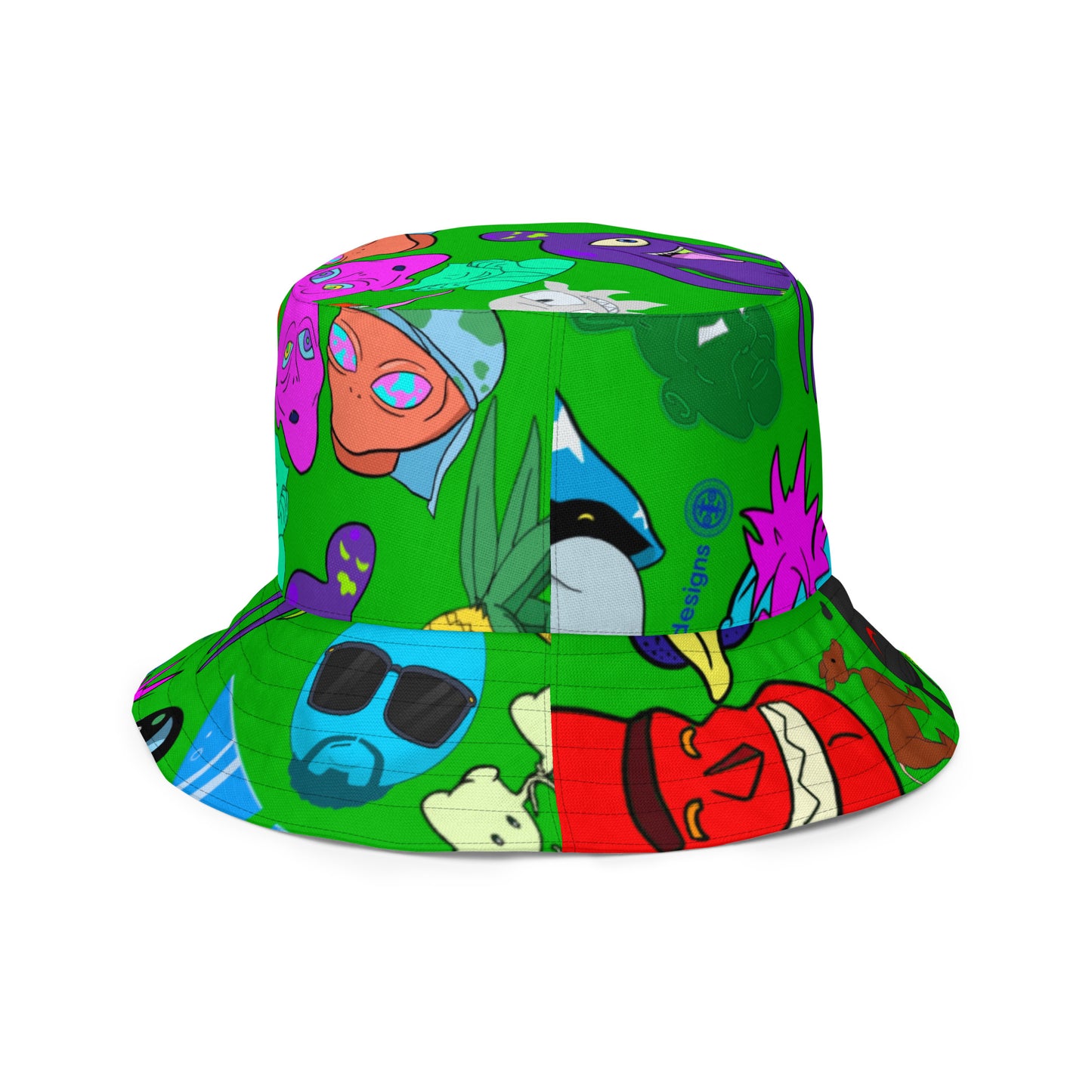 Toon Mind Reversible Bucket Hat (Mean Green)