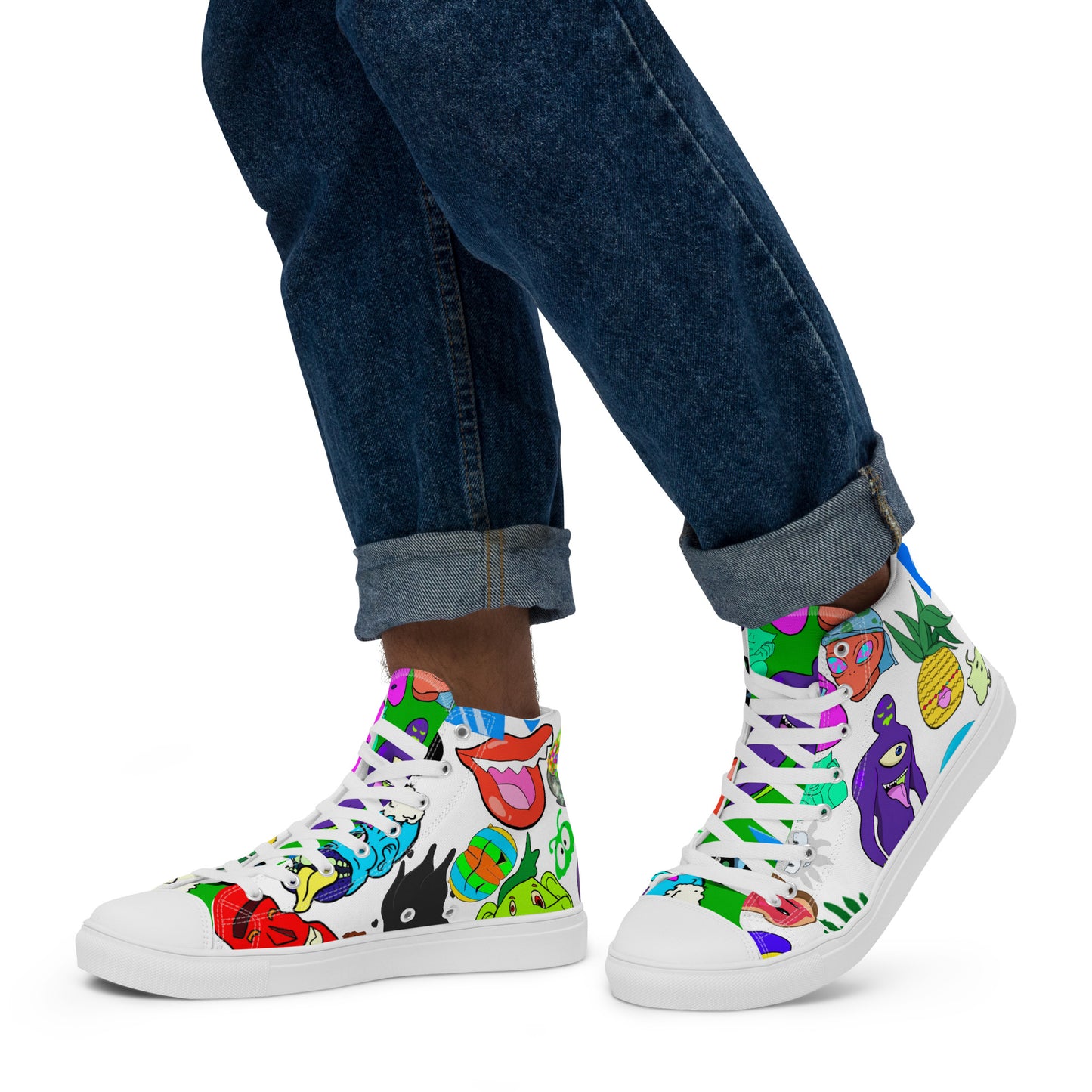 Toon Mind high top canvas shoes