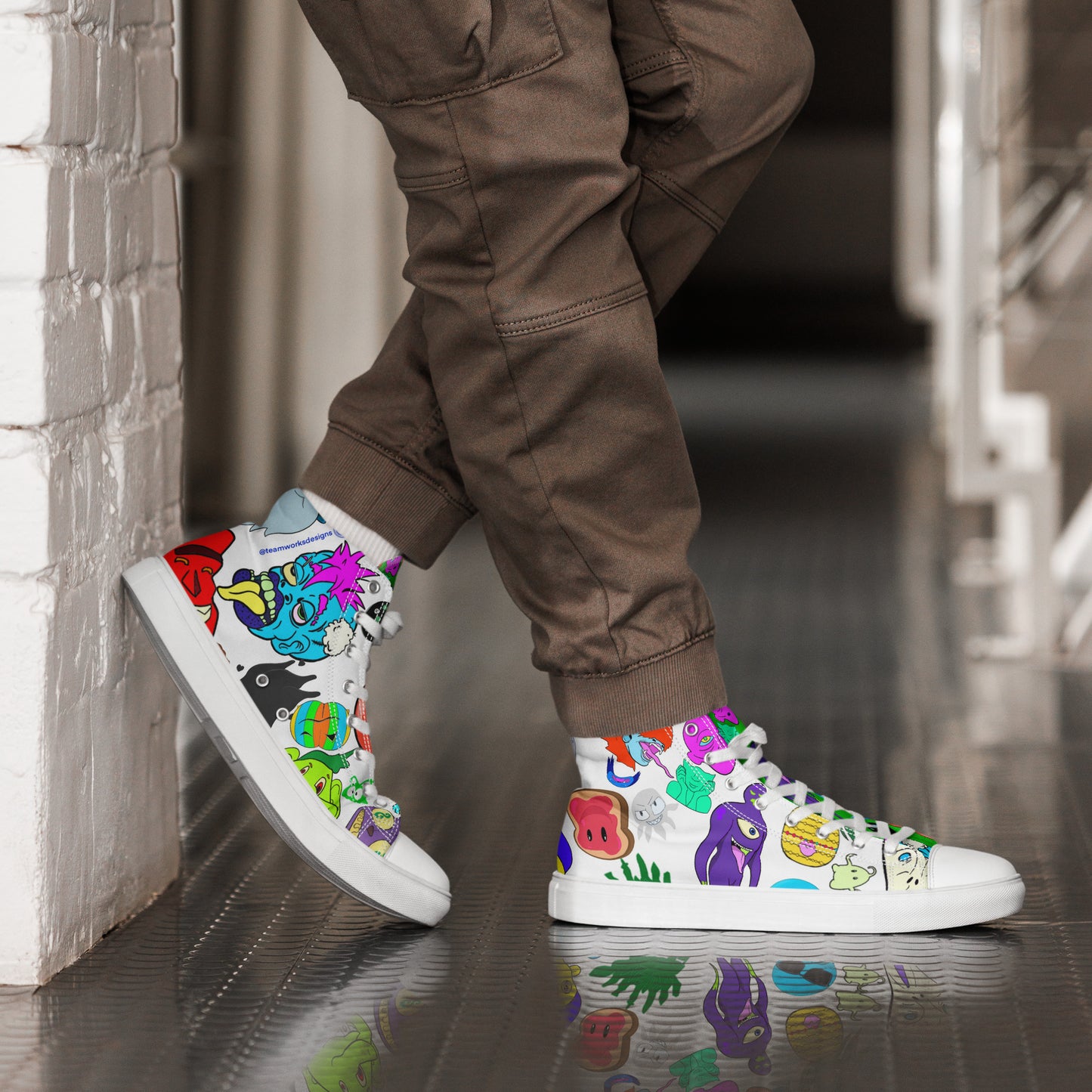 Toon Mind high top canvas shoes